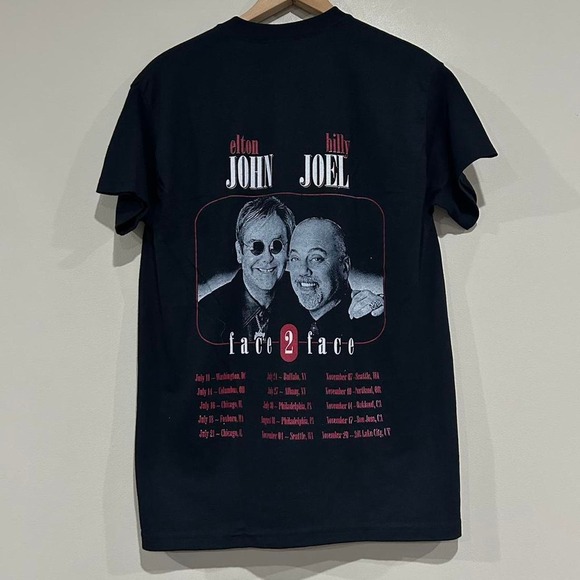 2009 Billy Joel Elton John Face 2 Face Tour Tee Shirt - Picture 2 of 7